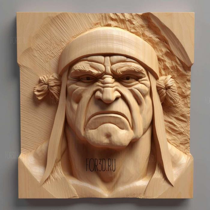 Hulk Hogan 4 stl model for CNC